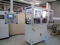 Machine for induction heating of brass billets
